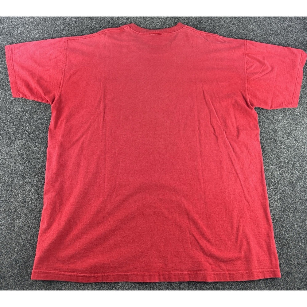 VTG Russell Athletic Pocket T Shirt XL Red Blank Pro Cotton Heavyweight - Picture 4 of 7